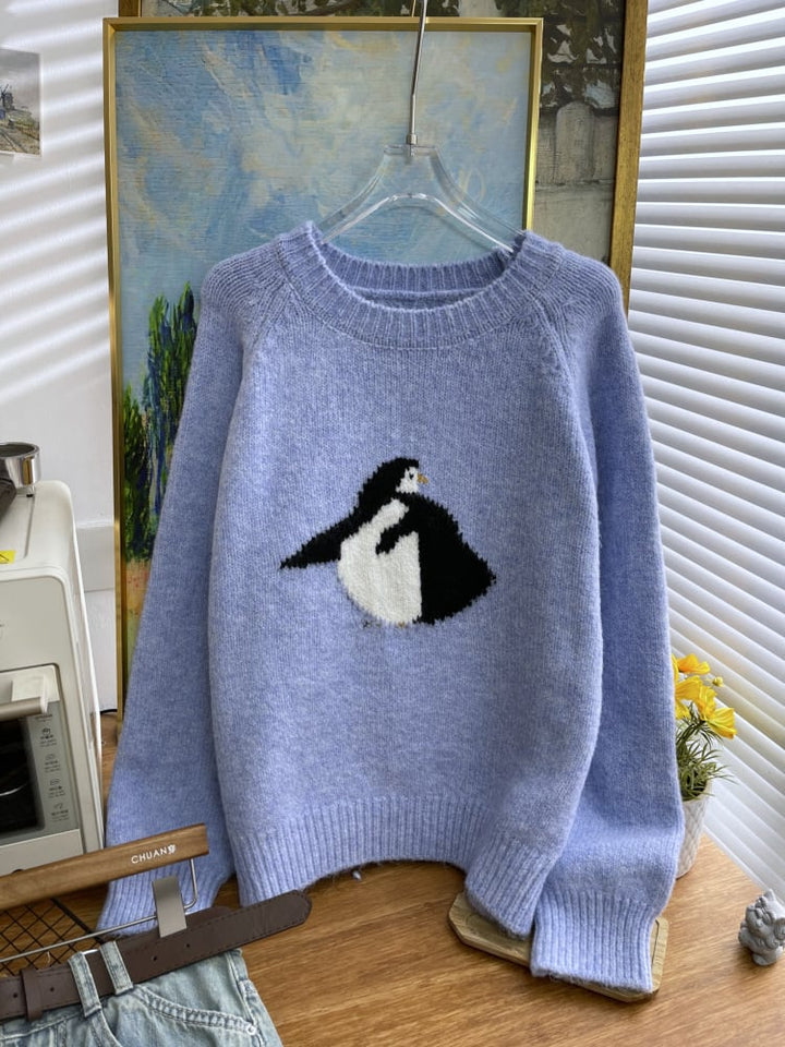 【tops】クルーネックニットセーター　M26613