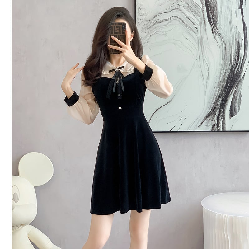 【dress】気質満点大人可愛い切り替えデートワンピース　M17574