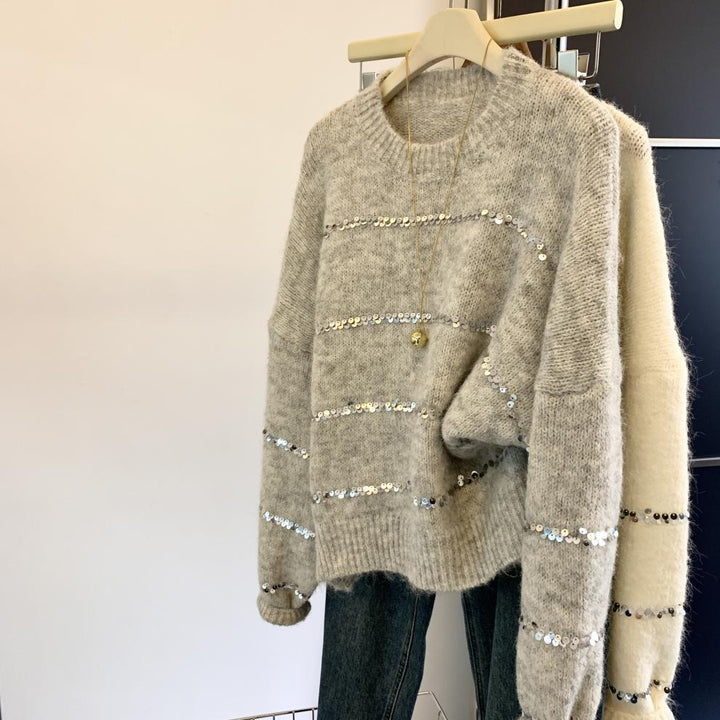 【tops】スパンコールニットセーター　M29252