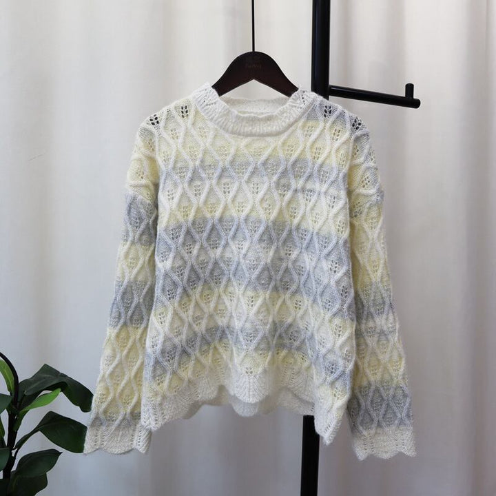 【tops】クルーネックニットセーター　M18525