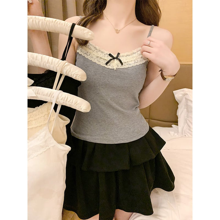 【tops】レースキャミソール　M25125