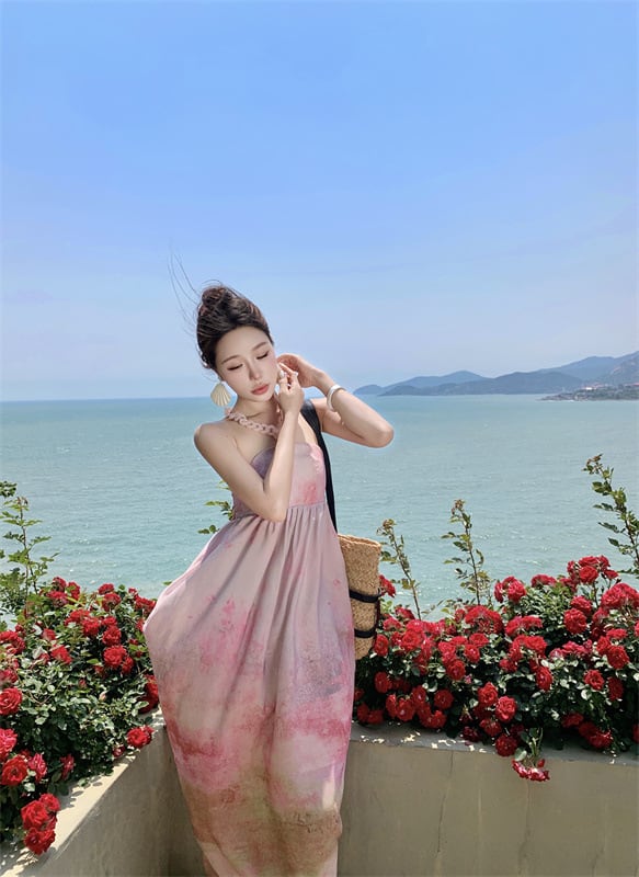 【dress】プリントワンピース　M25187