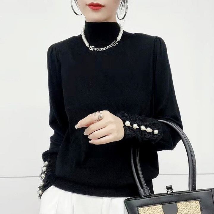 【tops】2wayレースドッキングニットトップス　M19189