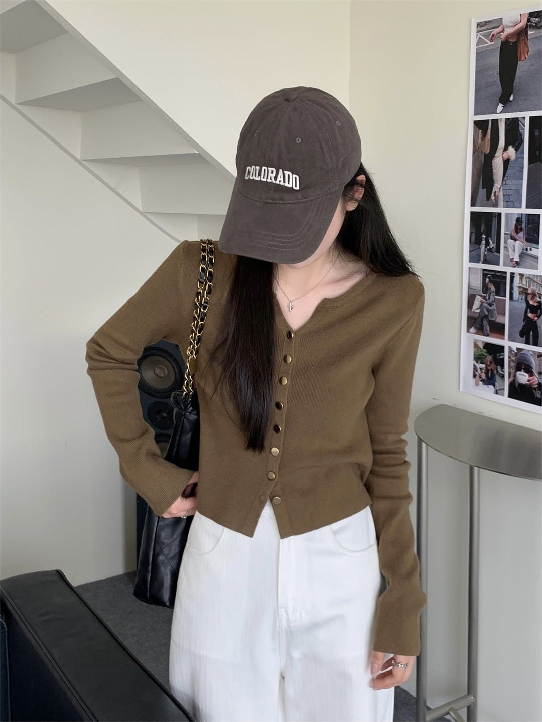 【outer】無地ニットカーデ　M26431