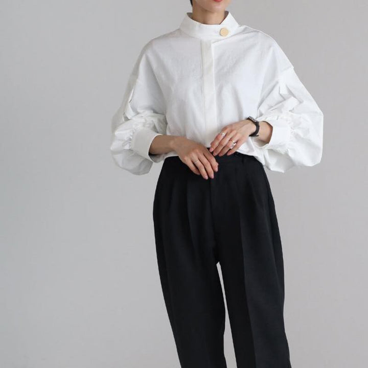 【tops】スタントカラーシャツ Q7084