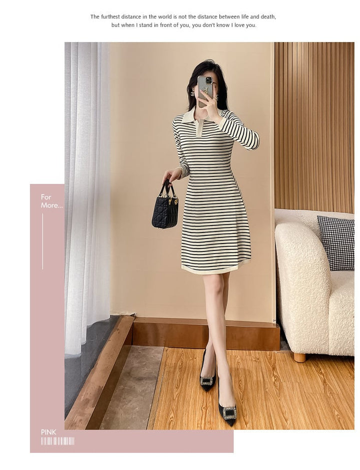 【dress】ボーダー柄ワンピース　M25481