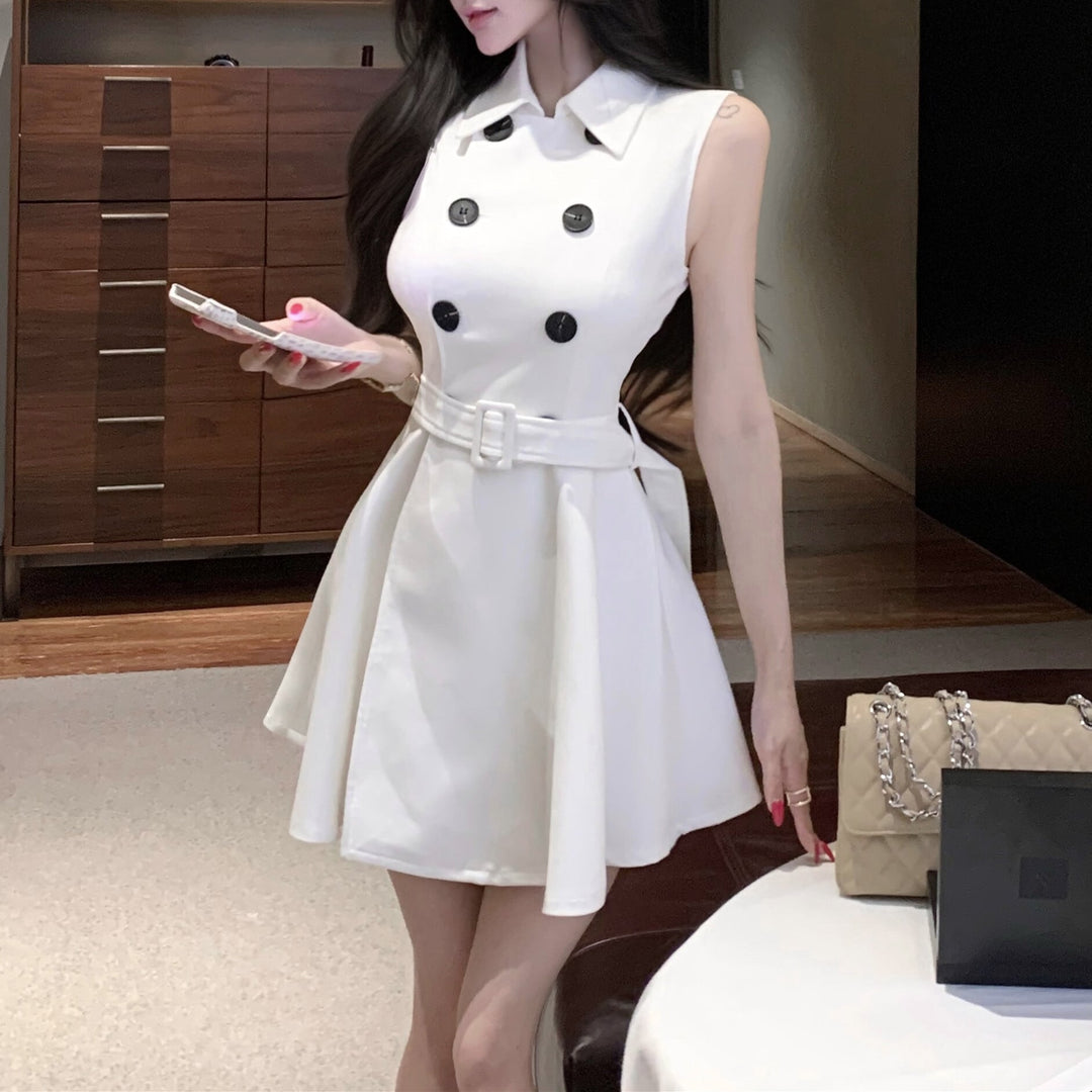 【dress】ダブルボタンミニワンピース　N3151
