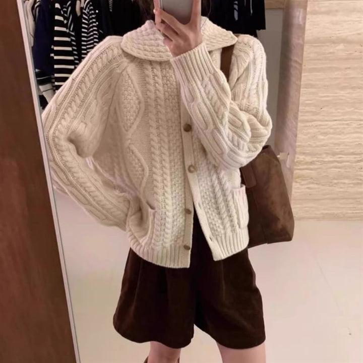 【outer】ニットカーディガン Q7154