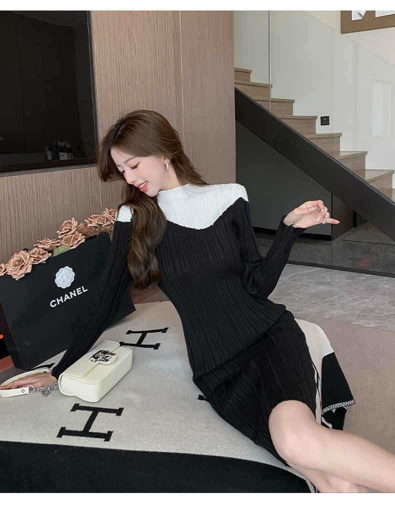 【dress】人気アイテム ! ニットワンピース人気デザイン　M17601