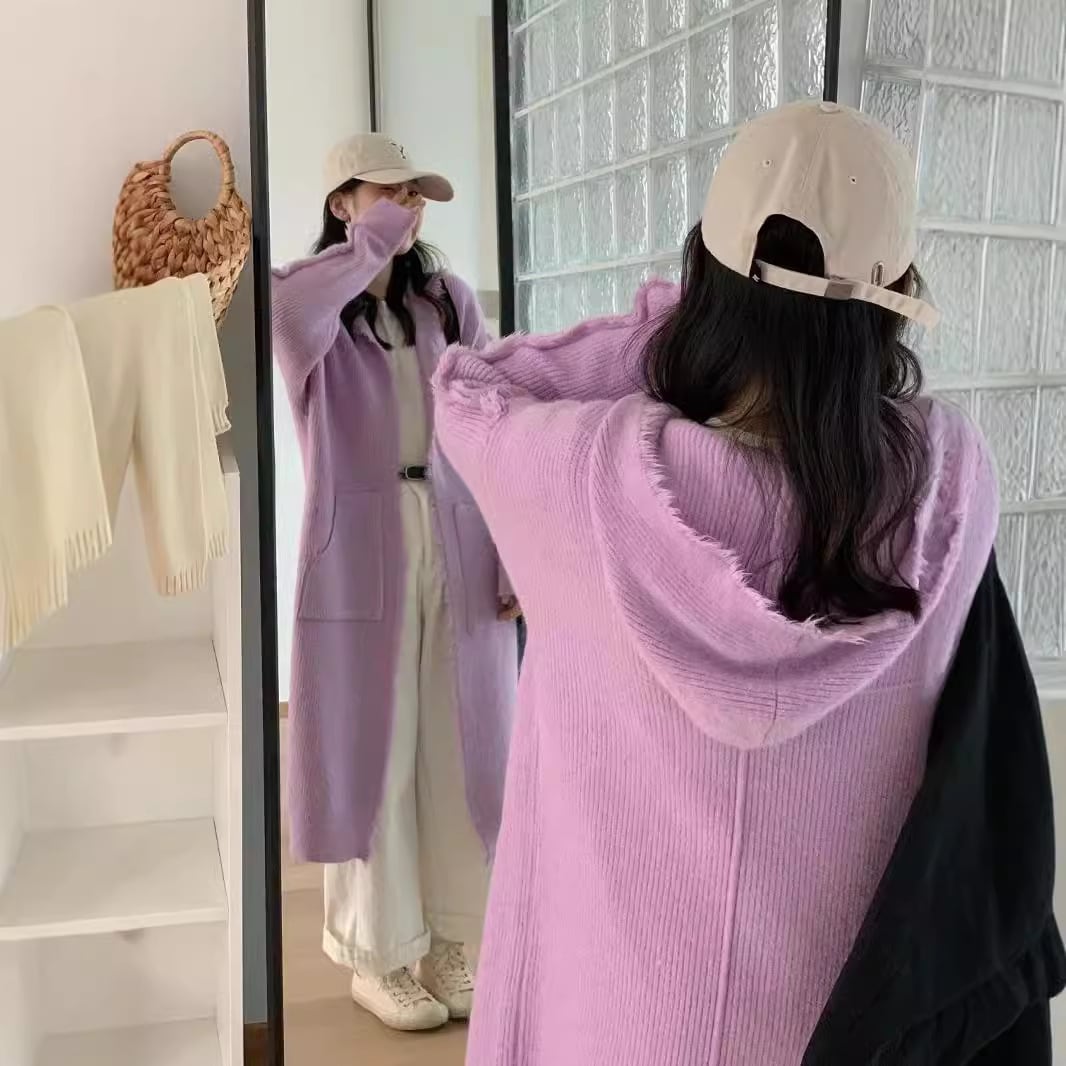 【outer】ロング丈ニットカーデ　M26875
