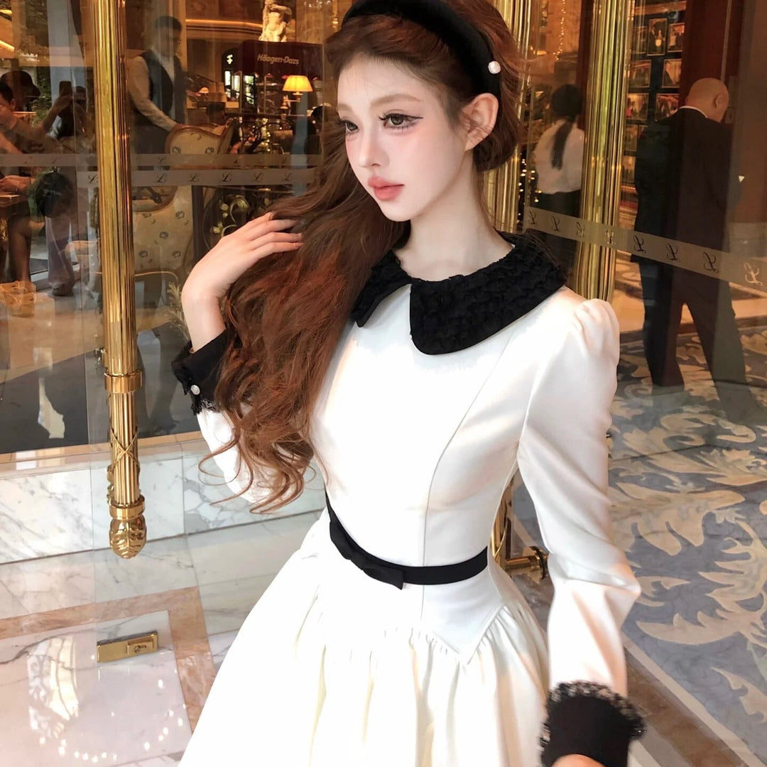 【dress】リボンベルトロングワンピース＆ミニワンピース　N3347