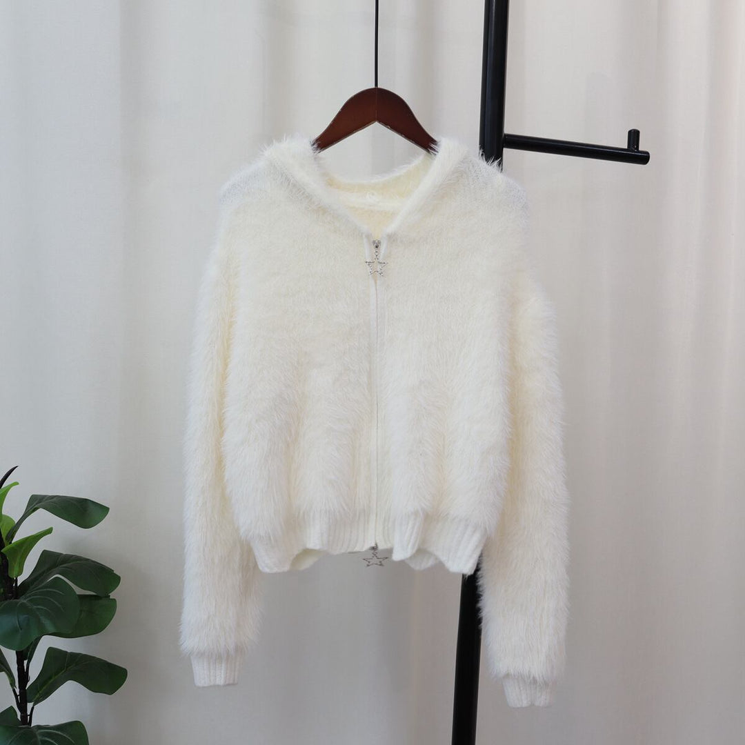 【outer】シャギーファスナーニットカーデ　M18614