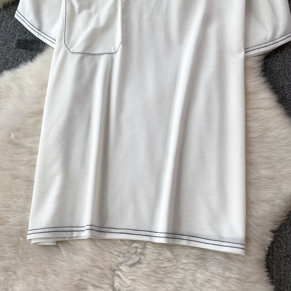 【set】目立つ！カジュアル2点セットTシャツ+ショートパンツ　M16864