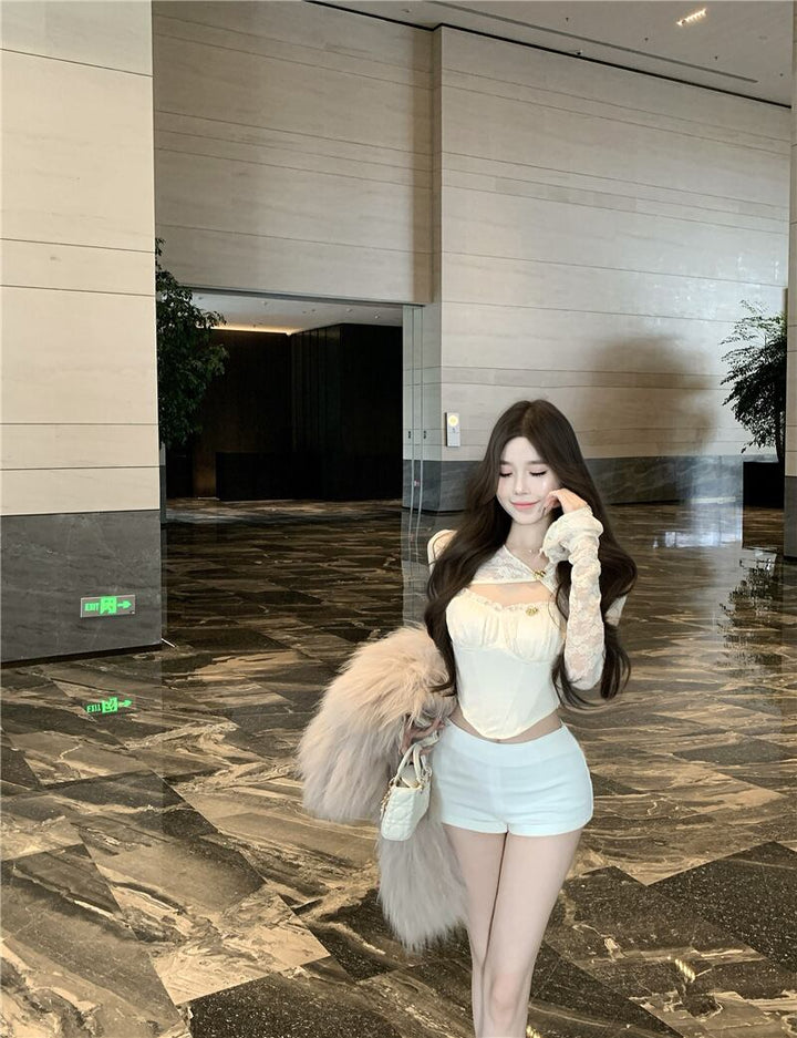 【tops】人気デザインレーストップス　M28297