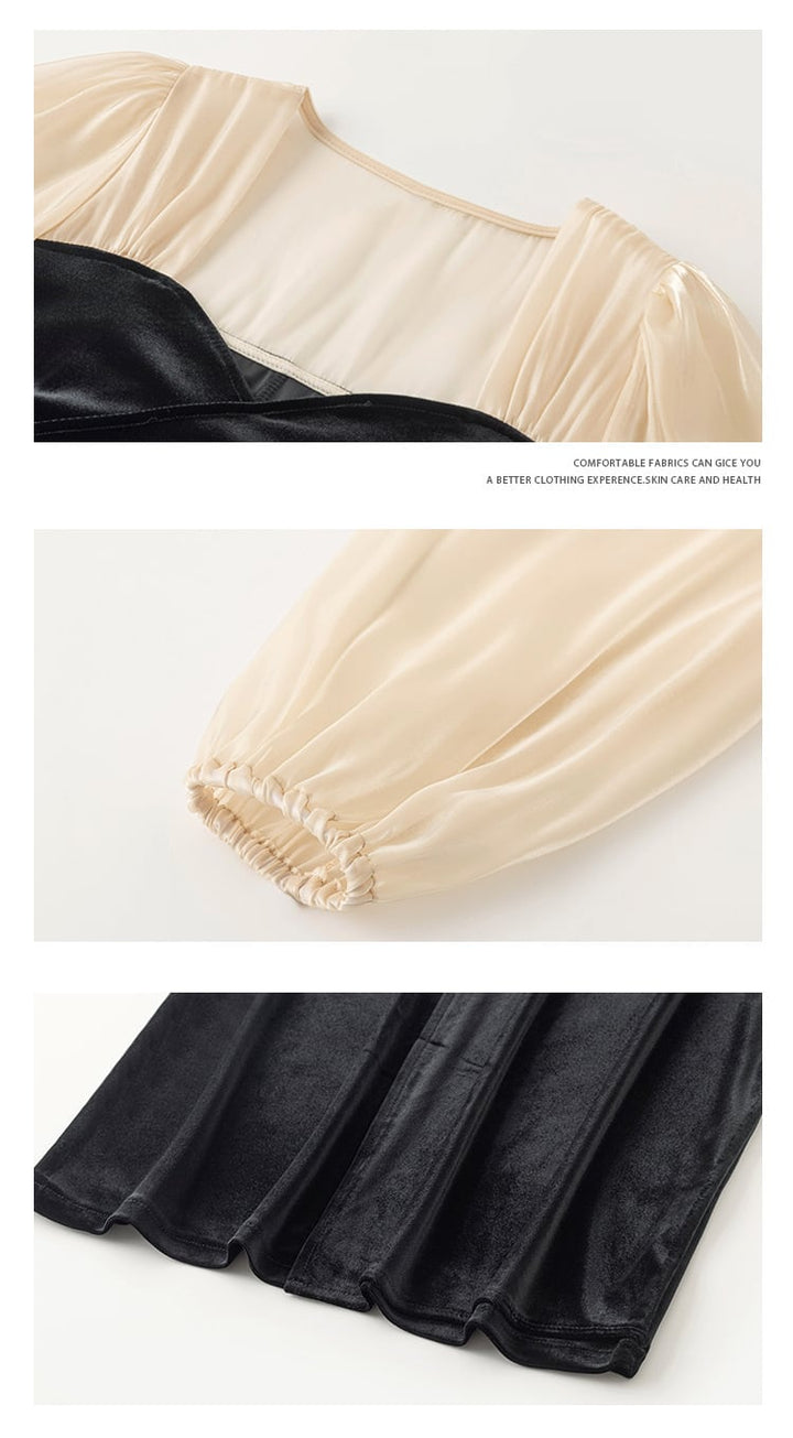 【dress】知的で品の良い♡エレガント切り替えワンピース　M17261