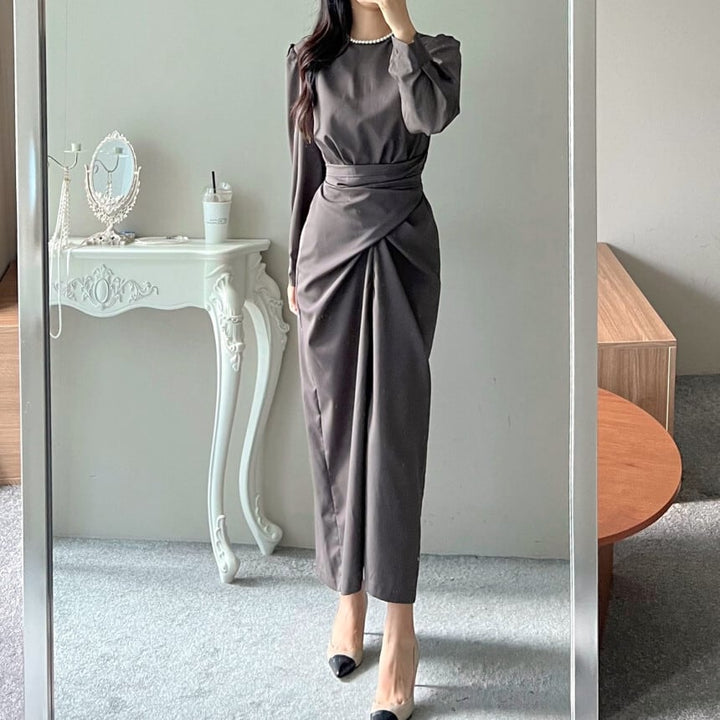 【dress】クルーネックワンピース　M29550