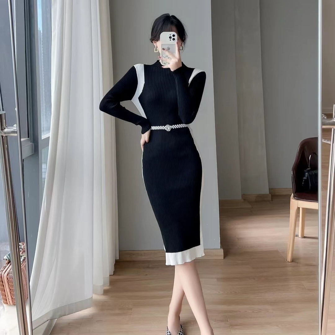 【dress】知的で品の良い♡エレガントニットワンピース　M17529