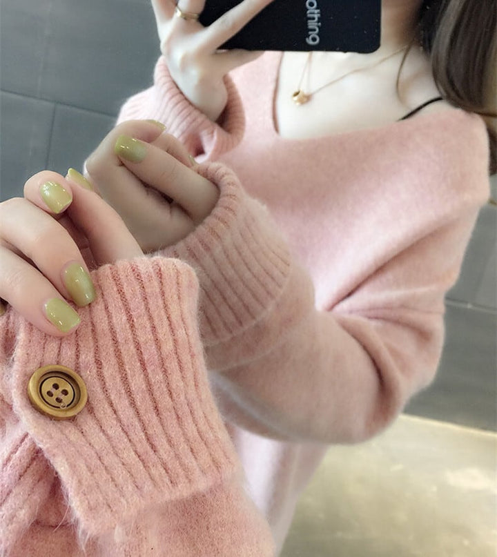 【tops】Vネックニットセーター　M28858