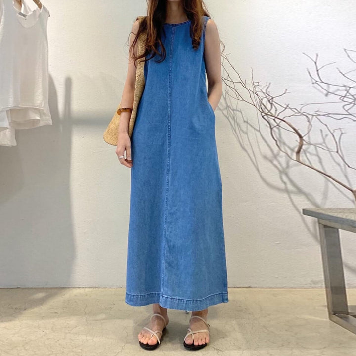 【dress】デニムベストワンピース　M23881