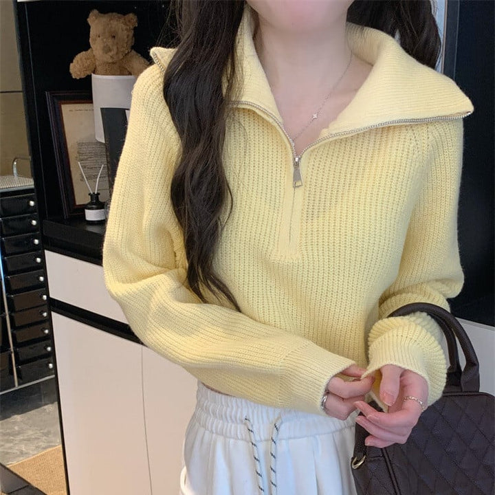 【tops】ファスナーニットセーター　M28416