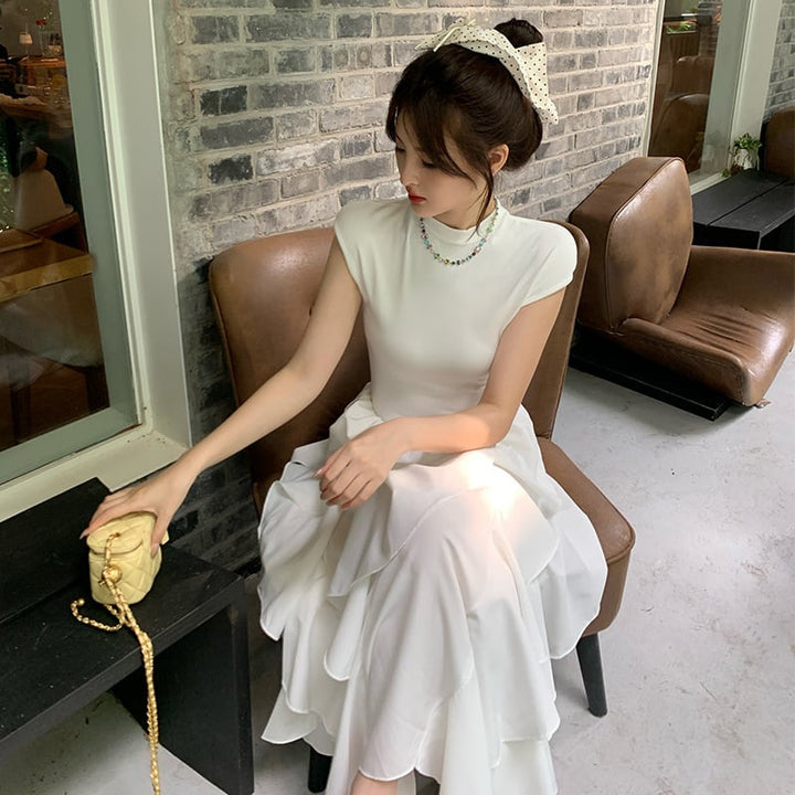 【dress】不規則 イレギュラードッキングワンピース　M23909