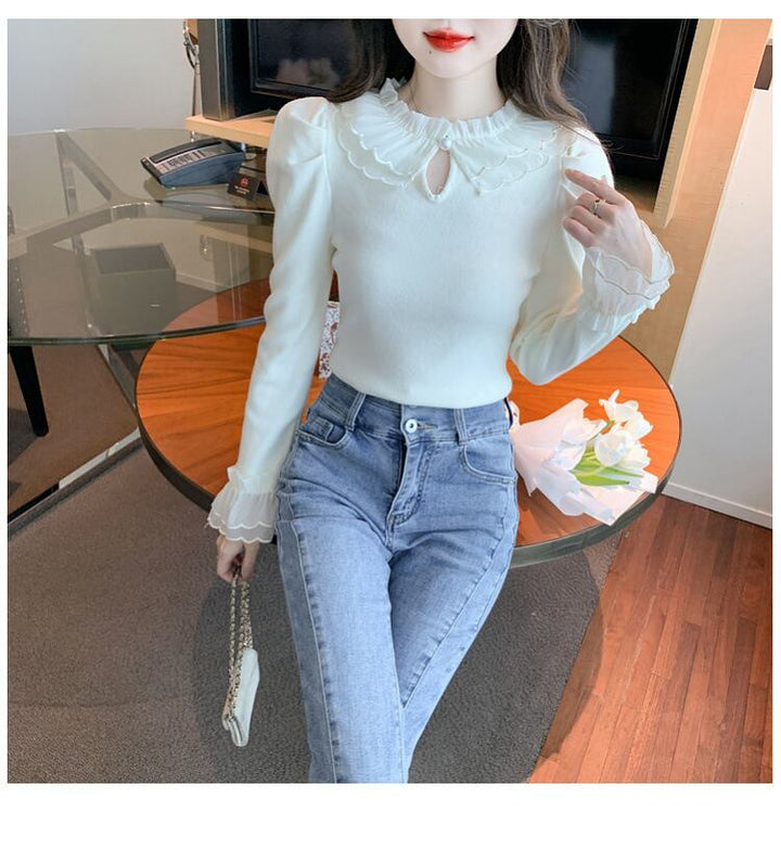 【tops】レースニットトップス　M18850
