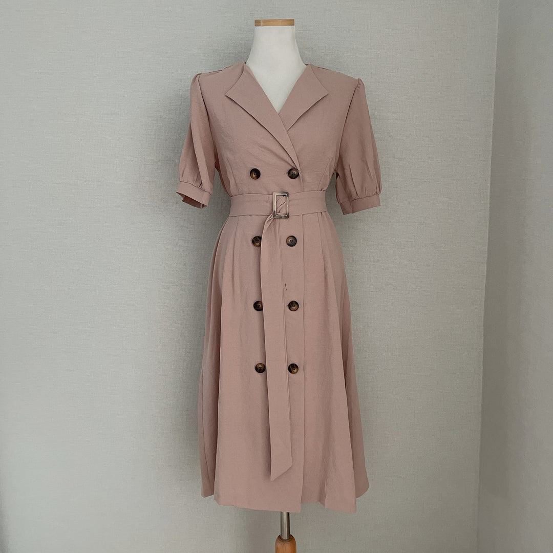 【dress】ダブルボタンワンピース　M23985