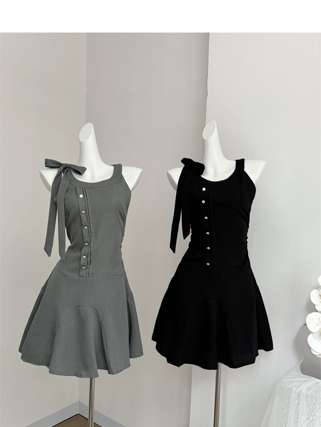 【dress】リボン付きキャミワンピース　M23969