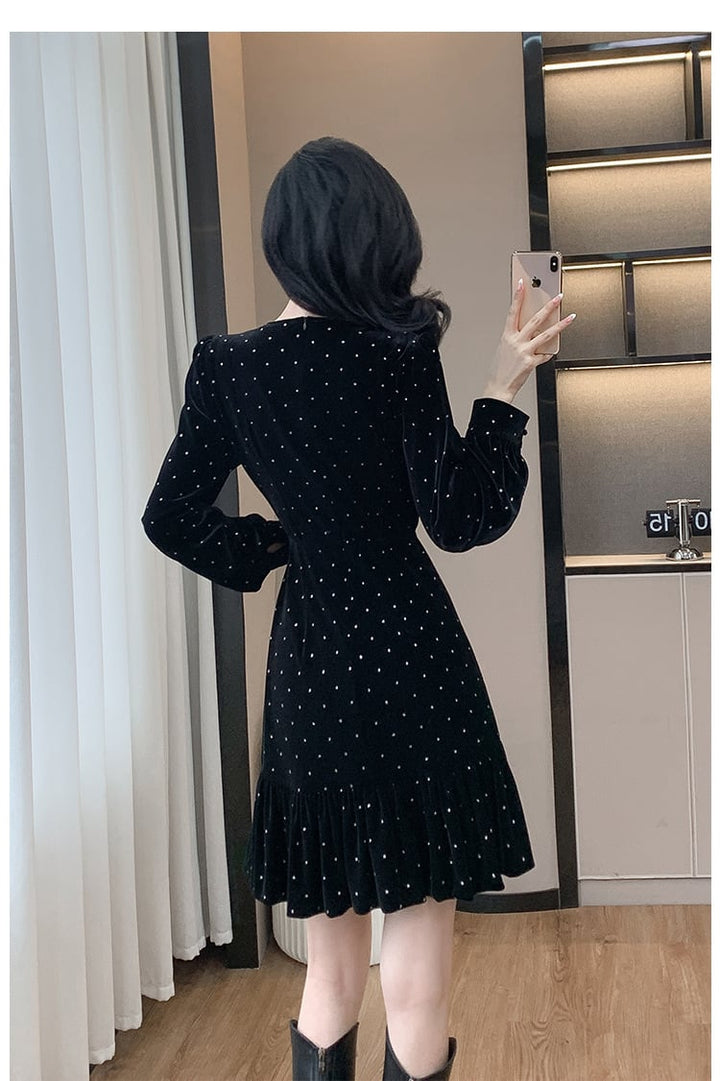 【dress】ドット柄ワンピース　M26485