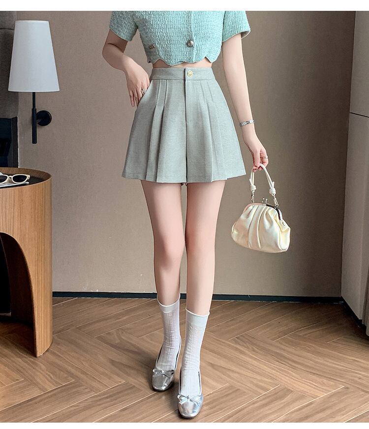 【bottoms】プリーツショートパンツ　M29365