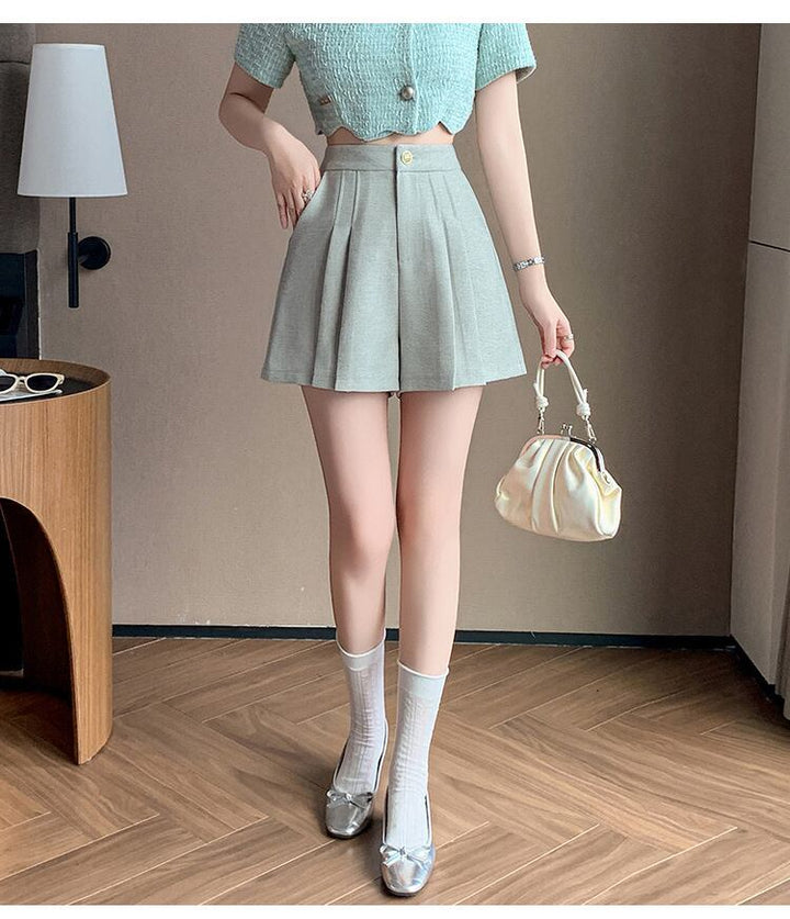 【bottoms】プリーツショートパンツ　M29365