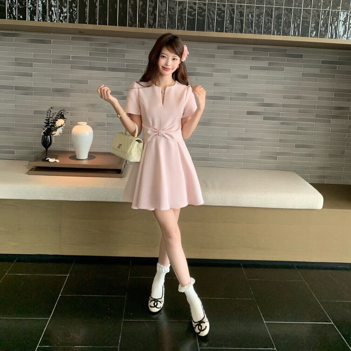 【dress】リボンミニワンピース　N3591