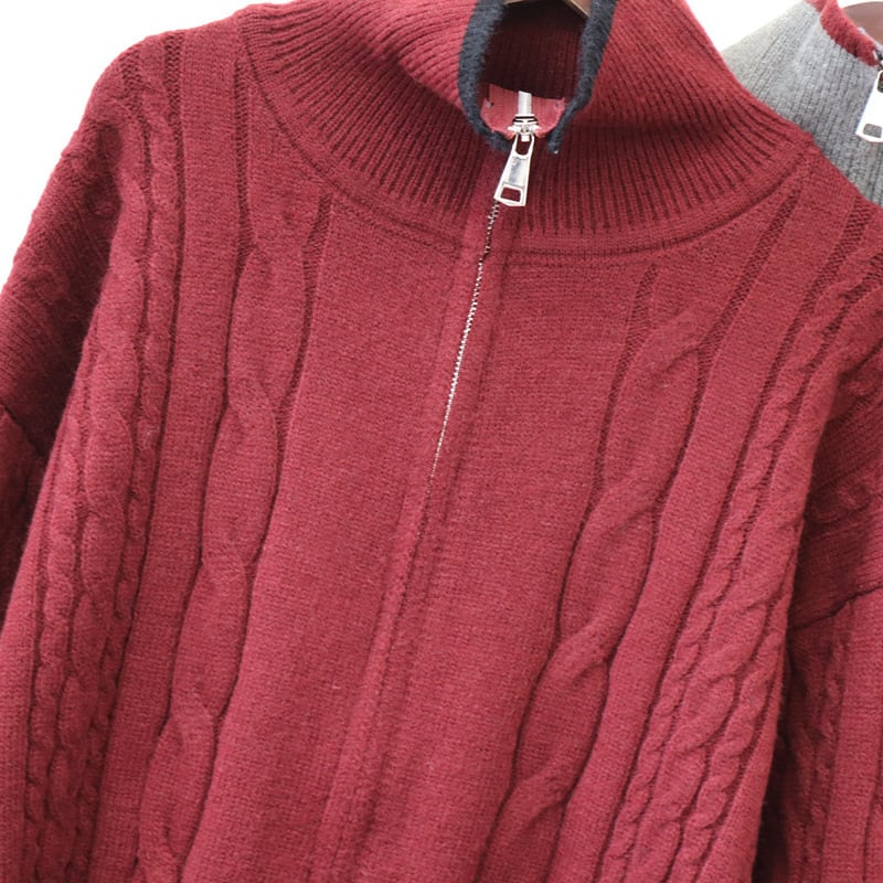 【outer】ファスナーニットカーデ　M27814