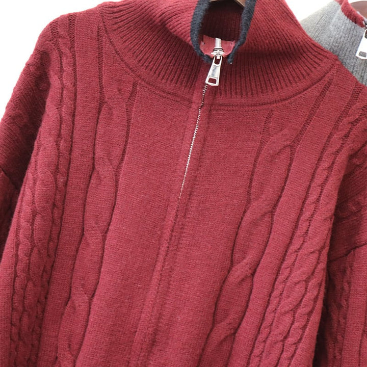 【outer】ファスナーニットカーデ　M27814