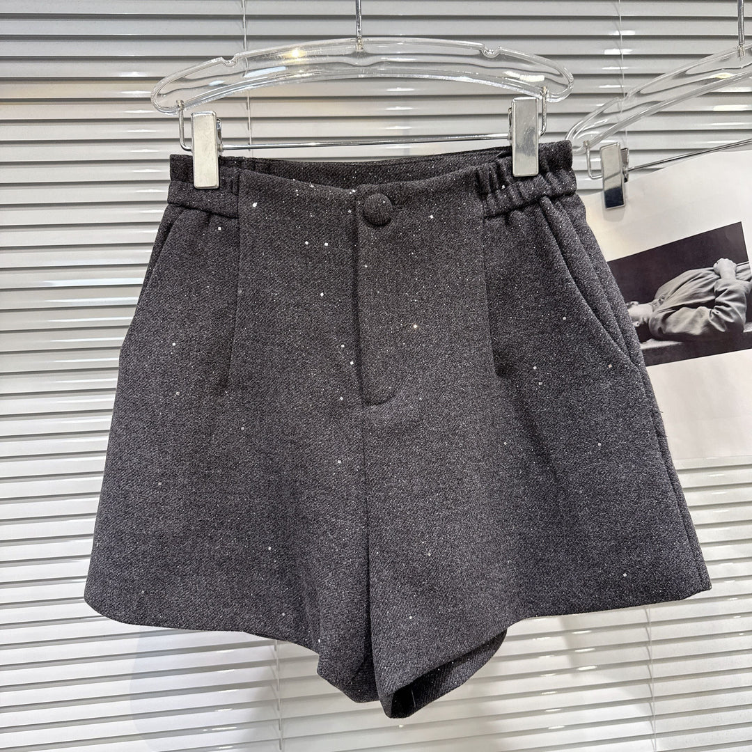 【set】レースドッキングショートジャケット×ショートパンツセット    N3479