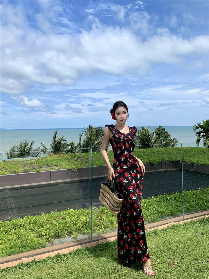 【dress】花柄キャミワンピース　M24710