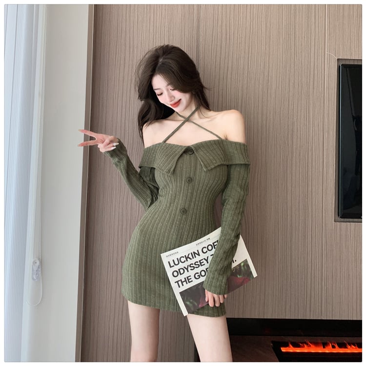【dress】絶対欲しい ファッションセクシーワンピース着瘦せ　M16984