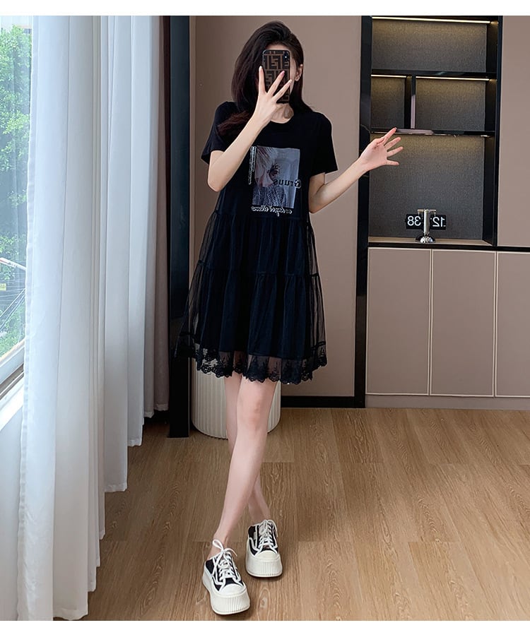 【dress】人気を独占中 切り替えカジュアルワンピース　M16957