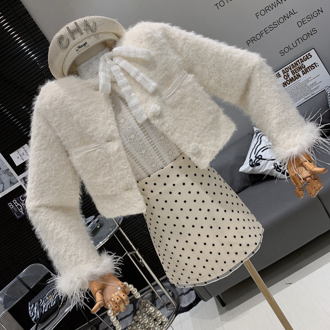 【outer】ファーショートコート　M28441