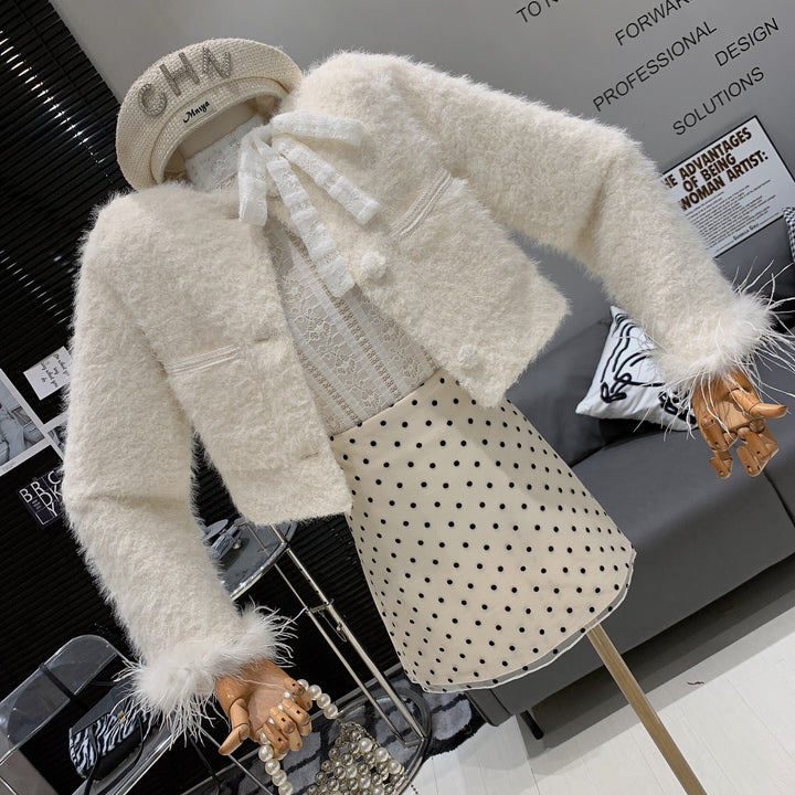 【outer】ファーショートコート　M28441