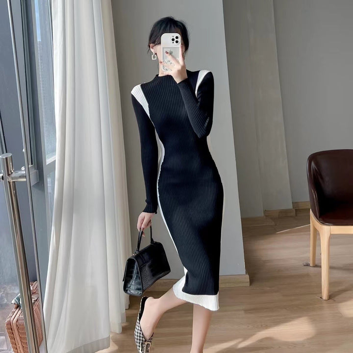 【dress】知的で品の良い♡エレガントニットワンピース　M17529