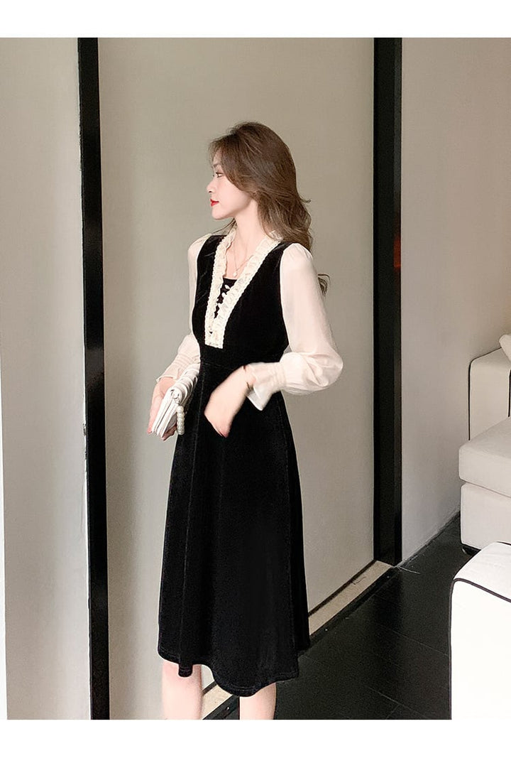 【dress】気質満点 エレガントオシャレデートワンピース　M17392