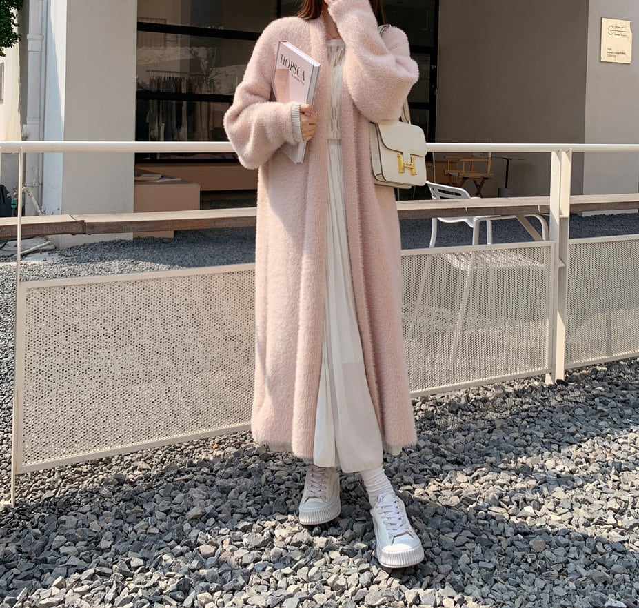 【outer】ロング丈ニットカーデ　M26868