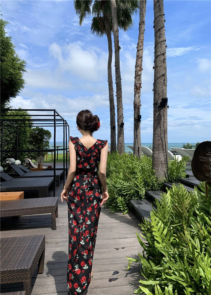 【dress】花柄キャミワンピース　M24710