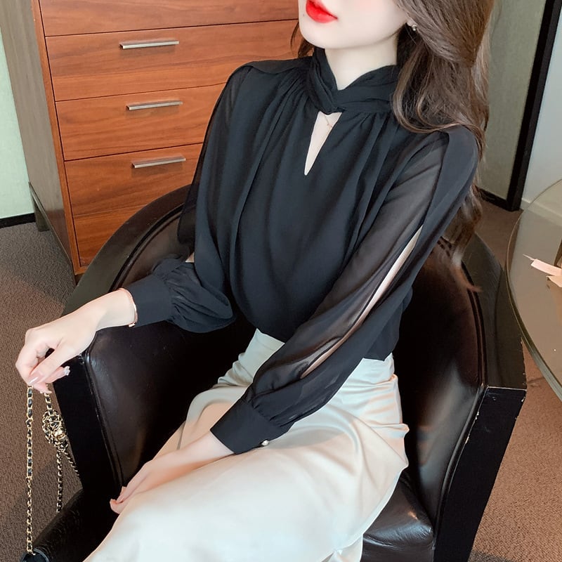 【tops】カットワークシャツトップス　M18250