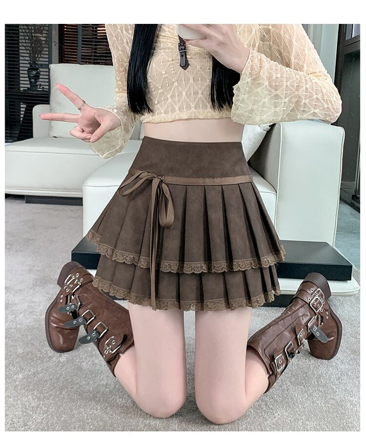 【bottoms】プリーツPUスカート　M27144