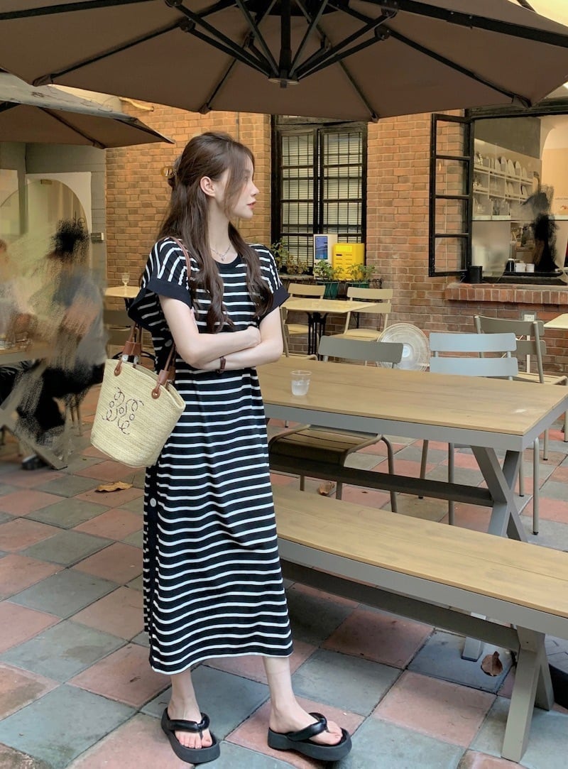 【dress】ボーダー柄ワンピース　M24789