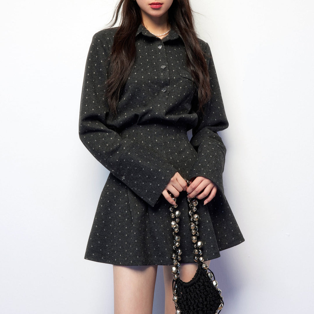 【dress】ドット柄ミニワンピース　N3483
