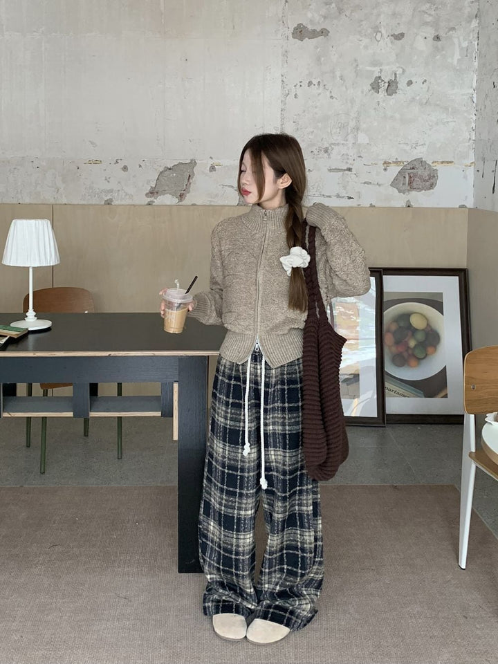 【outer】ファスナーニットカーデ　M26913