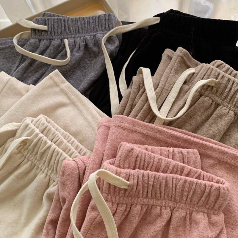 【bottoms】ニットワイドパンツ　M26520
